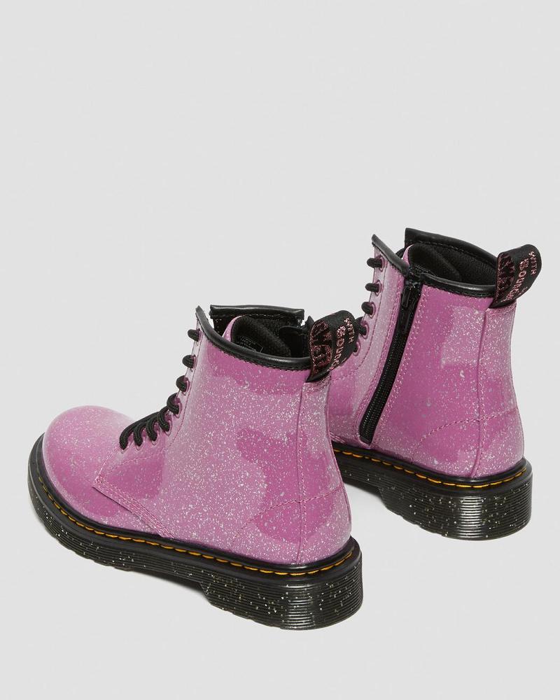 Pink Kids' Dr Martens Junior 1460 Glitter Lace Up Boots | CA 677SGL